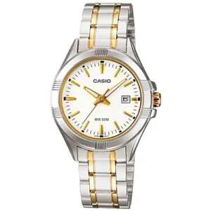 LTP-1308SG-7AVDF Casio Ladies Watch Steel and Gold Bracelet