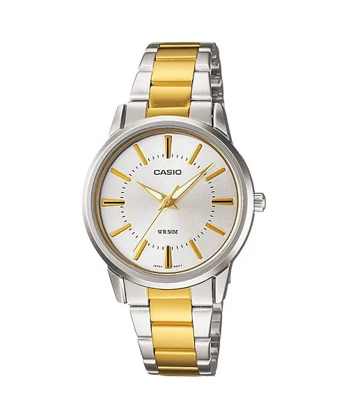 LTP-1303SG-7AVDF Casio Ladies Watch Silver Dial with Steel